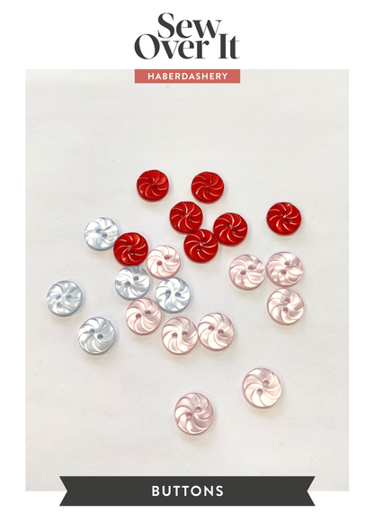 Twist Buttons - 13mm (Assorted Colours)