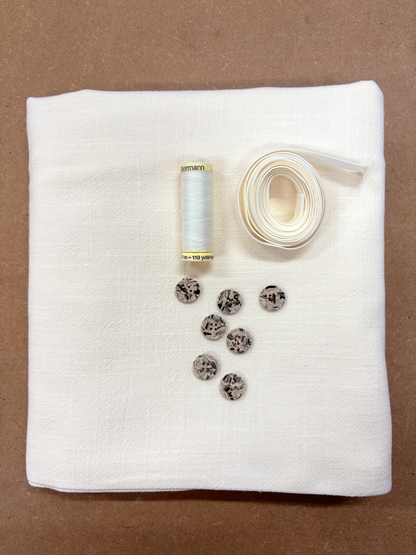 Sally Shirt Kit - Cream Viscose Linen