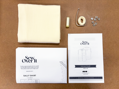 Sally Shirt Kit - Cream Viscose Linen