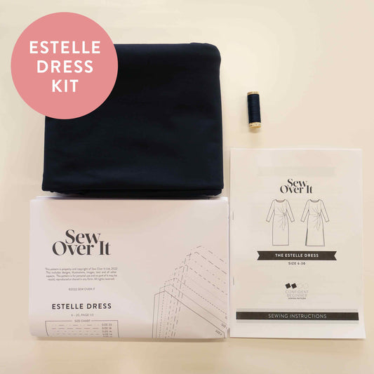 Estelle Dress Kit - Navy Cotton Jersey