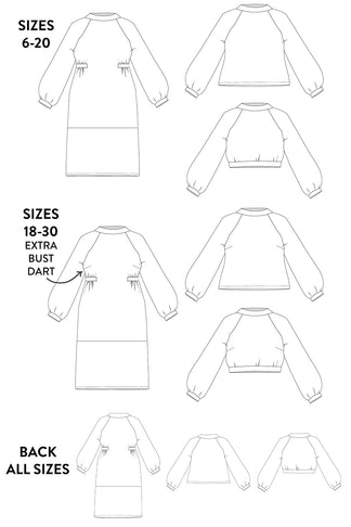 Make Holly - Knit Raglan Dress & Jumper Sewing Pattern - Sew Over It