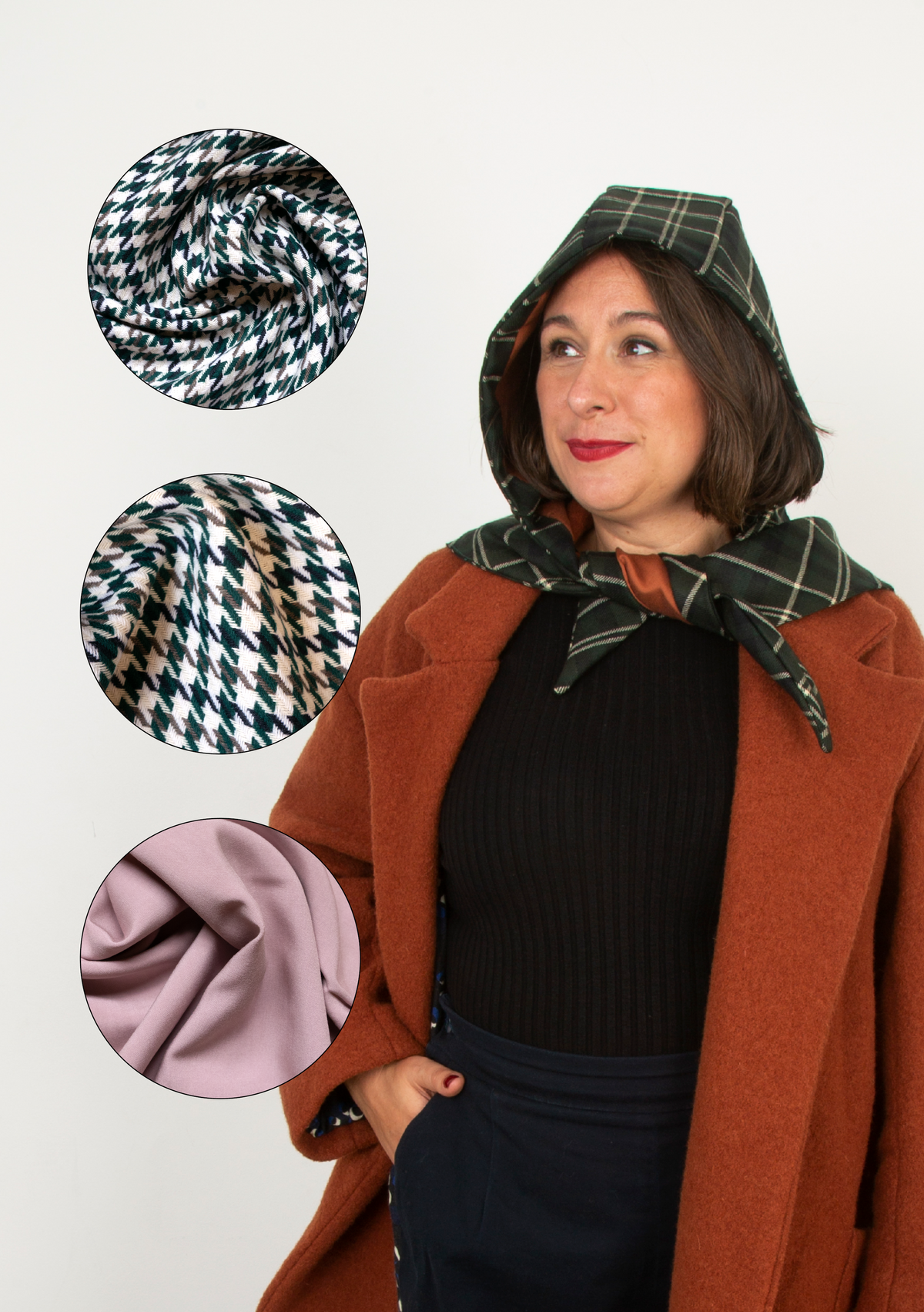 Claudia Hood Kit - Houndstooth