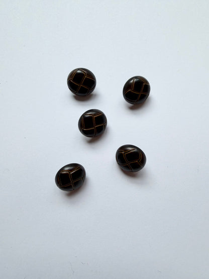Brown Braid Buttons - 13mm (#C7)