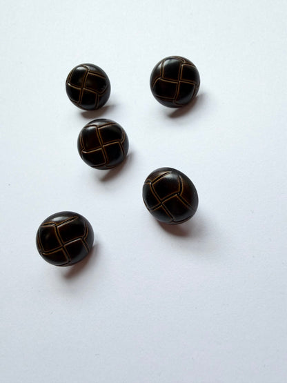 Brown Braid Buttons - 13mm (#C7)