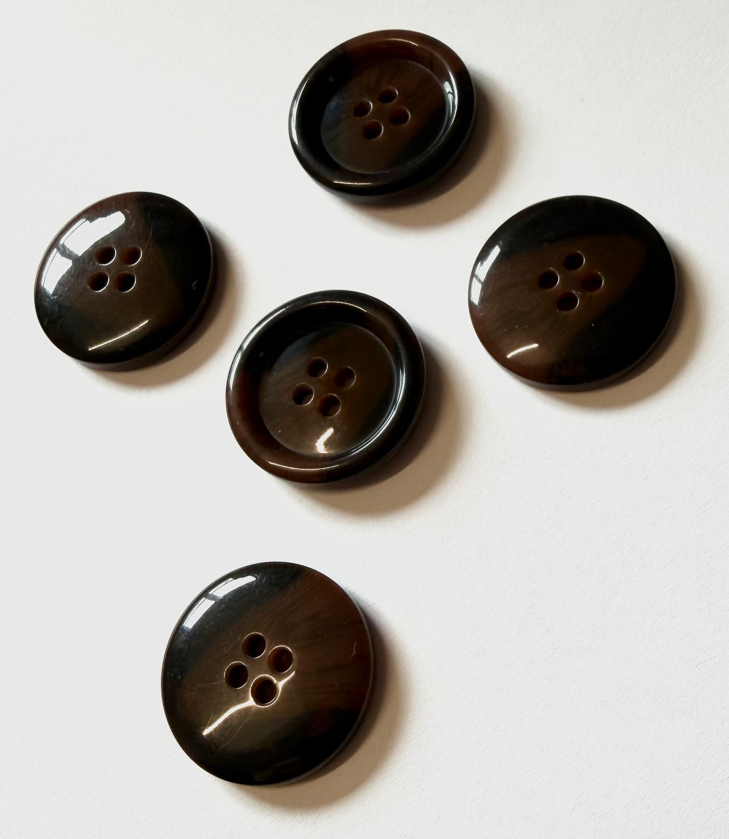 Black & Brown Buttons - 25mm (#C10)
