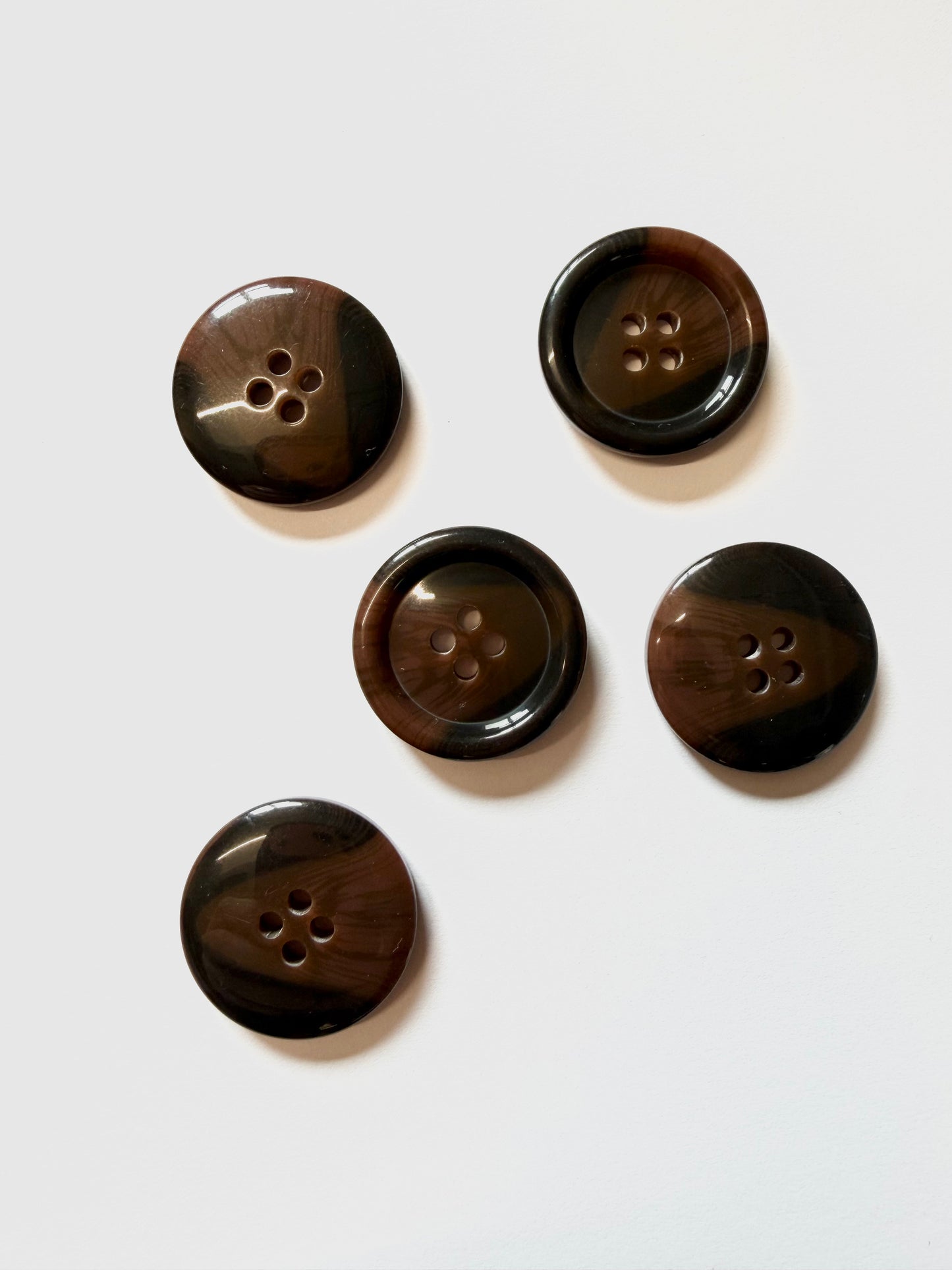 Black & Brown Buttons - 25mm (#C10)
