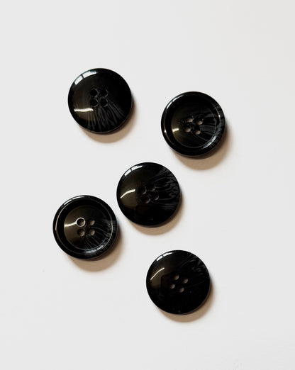Black & Dark Grey Buttons - 25mm (#C11)