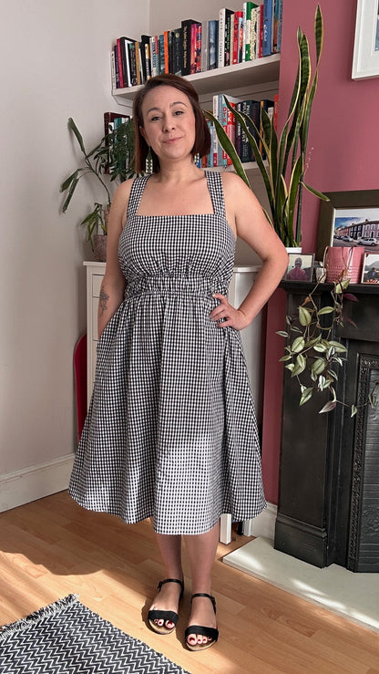 Natalia Dress Kit - Black Cotton Gingham
