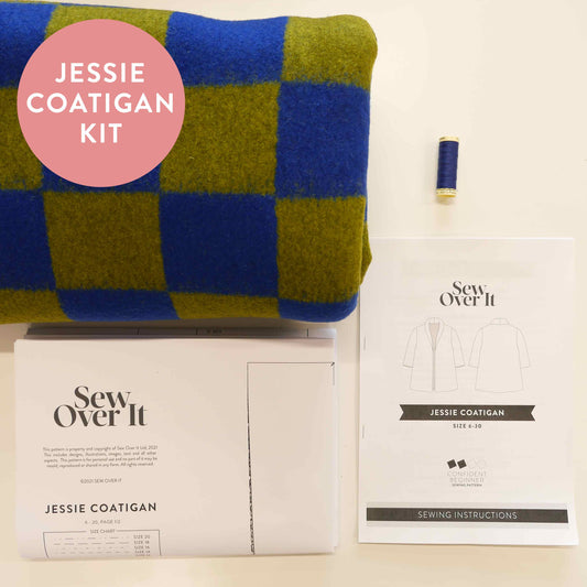 Jessie Coatigan Kit - Checkerboard Wool Blend