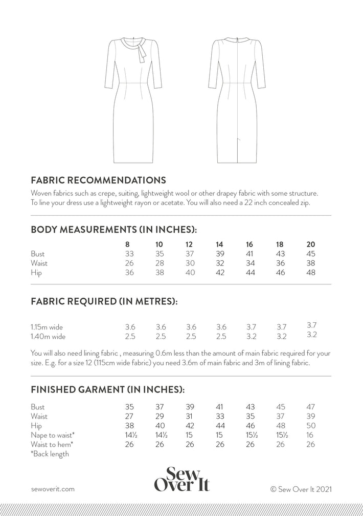 Joan Dress PDF Sewing Pattern - Sew Over It