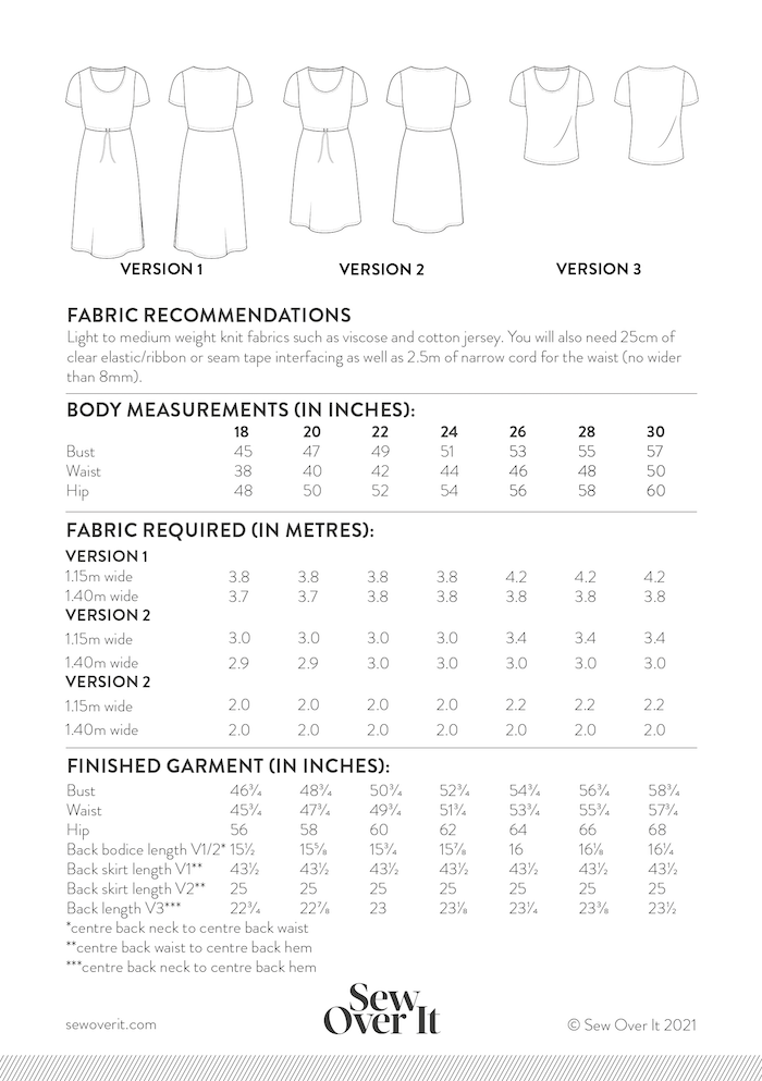 Lucy T-Shirt Dress - Jersey Dress Sewing Pattern - Sew Over It