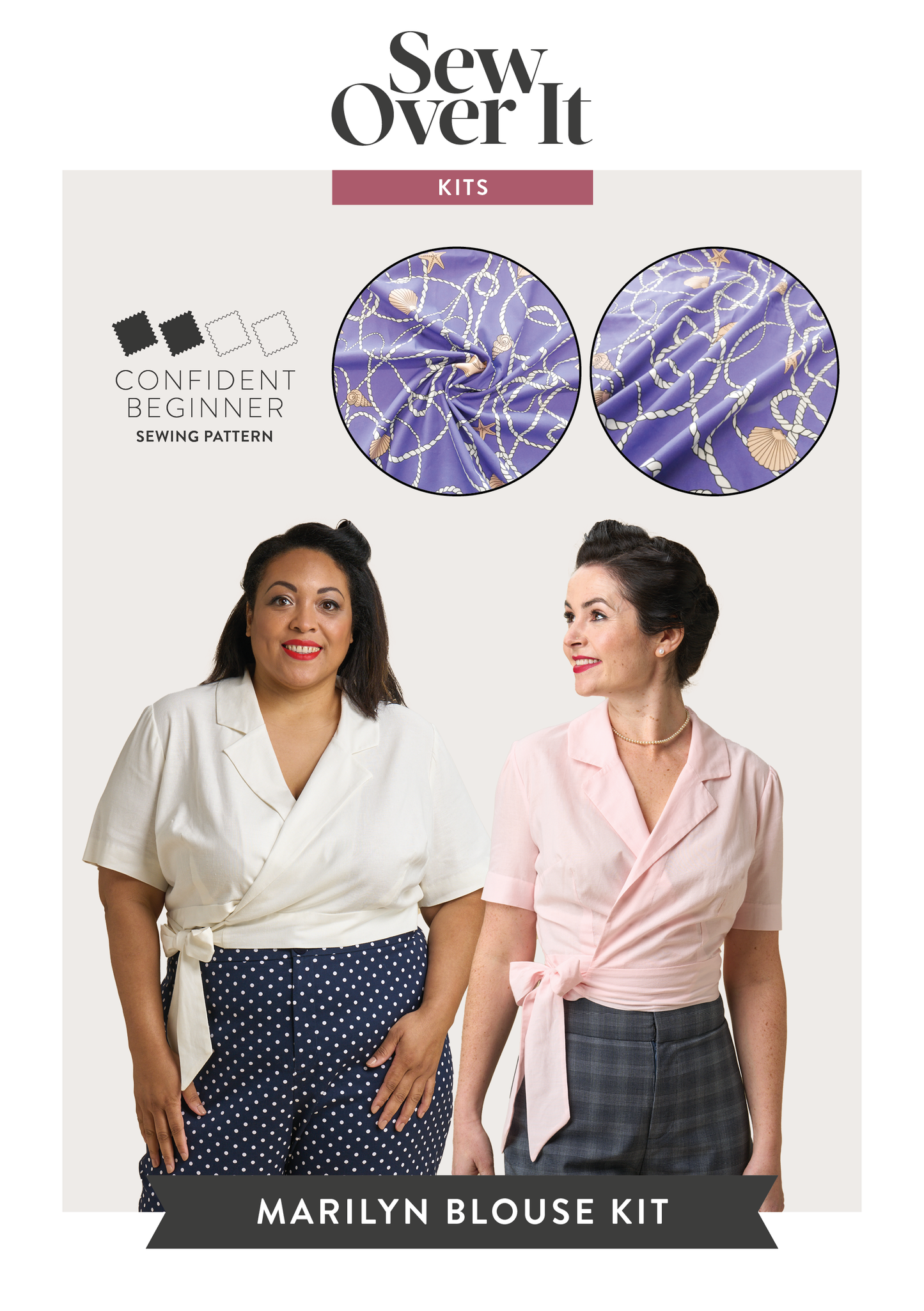 Marilyn Blouse Kit - Coastal Charms Cotton Poplin