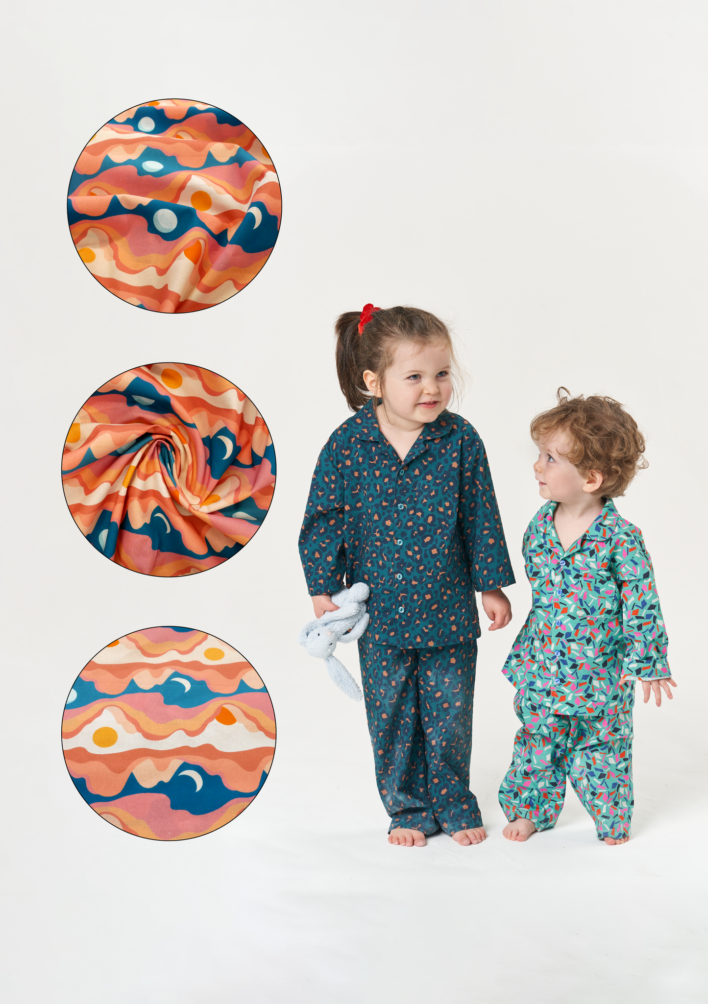 Pomegranate Pyjamas Kit - Midnight Mountains Cotton