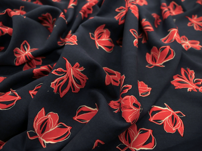 Florence Dress Kit - Red Flowers