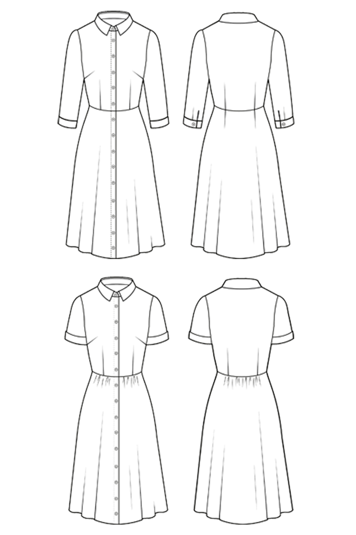 Shirt dress pattern free online