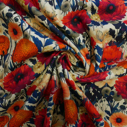 Viscose Cotton Twill- Sunset Meadow