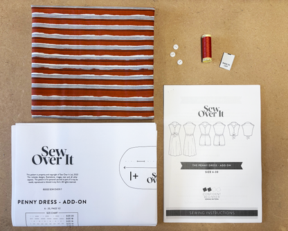 Penny Shirt Kit - Cognac Stripe