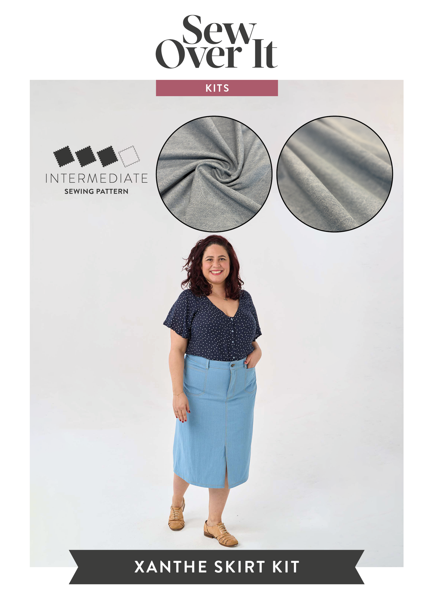 Xanthe Skirt Kit - Pale Blue Denim