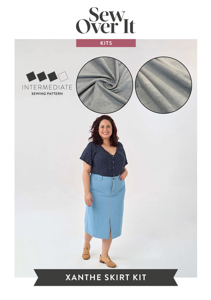 Xanthe Skirt Kit - Pale Blue Denim