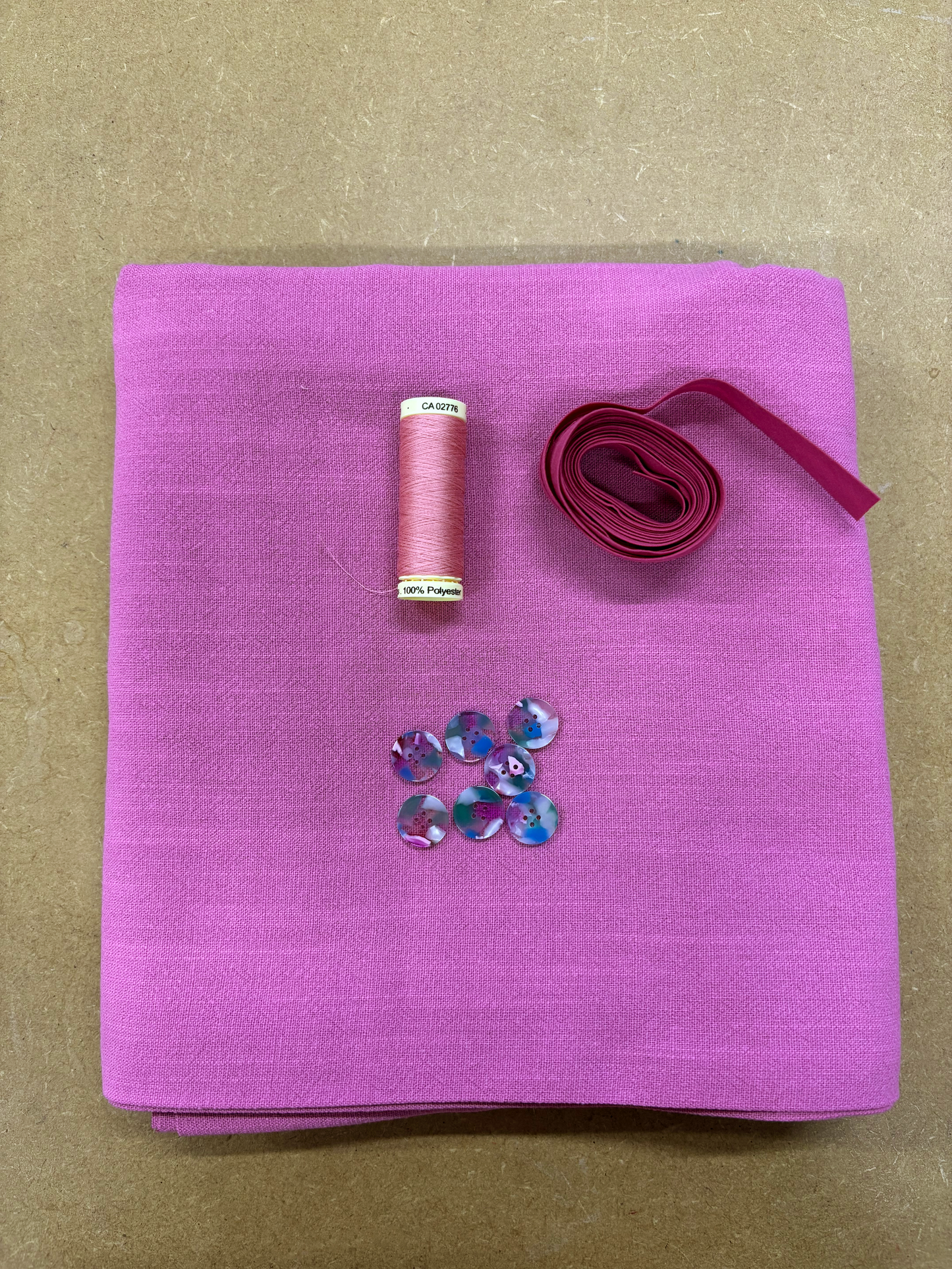 Sally Shirt Kit - Rose Viscose Linen