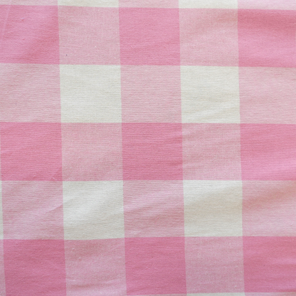 Large Check Pink Cotton Gingham - Seconds