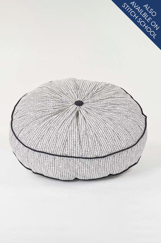 Piped Floor Cushion PDF Sewing Pattern