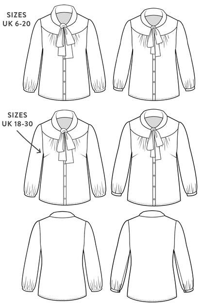Pussy Bow Blouse Add-on Pack PDF Sewing Pattern
