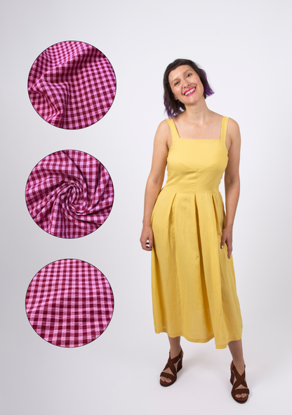 Malorie Dress Kit - Pink & Red Gingham