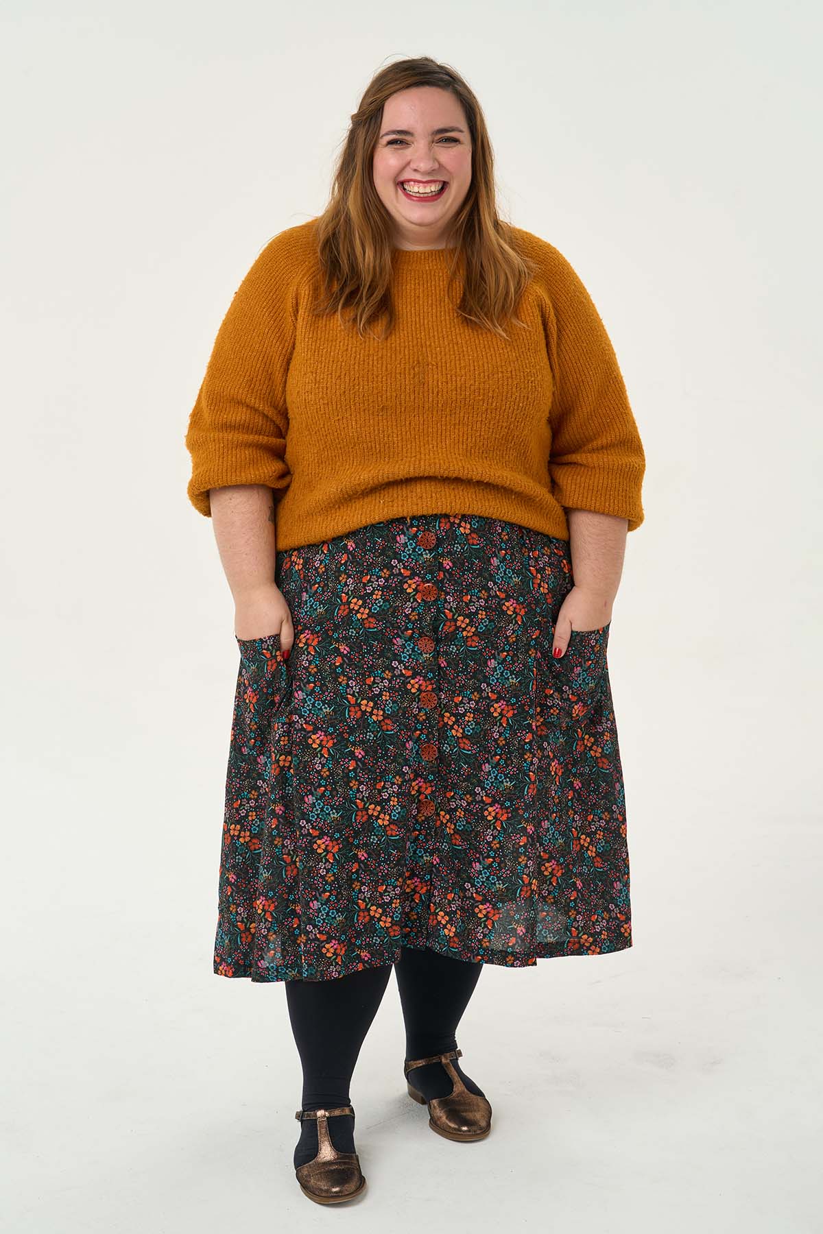 Plus size midi top skirt pattern