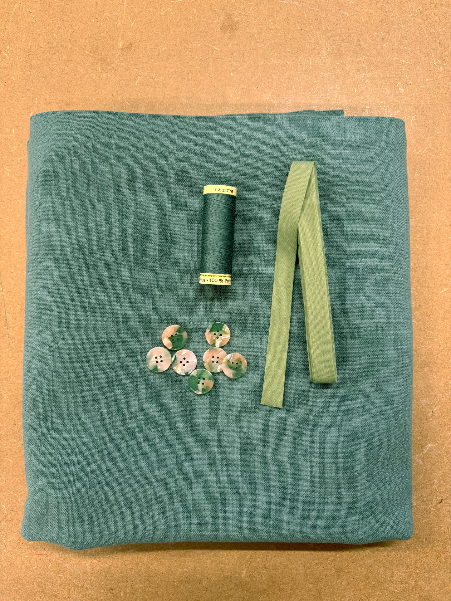 Sally Shirt Kit - Sage Viscose Linen