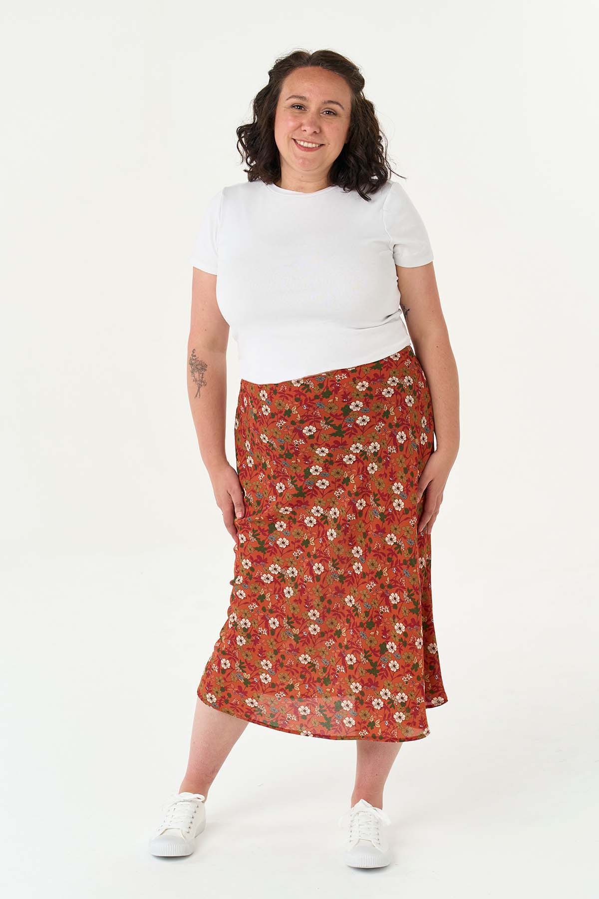 Plus size 2025 white skirt quilt