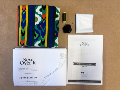 Poppy Playsuit Kit - Abstract Stripes