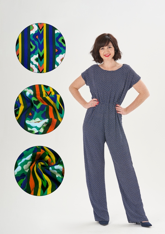 Poppy Playsuit Kit - Abstract Stripes