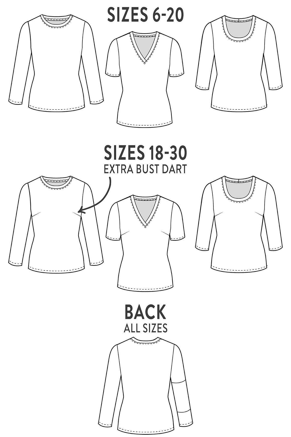 Ultimate T-Shirt PDF Sewing Pattern (Big Sew Off Pattern)