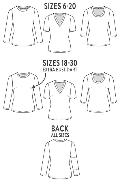 Ultimate T-Shirt PDF Sewing Pattern (Big Sew Off Pattern)