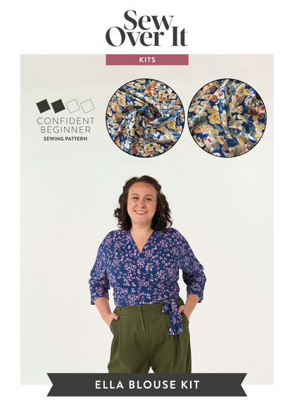 Ella Blouse Kit - Watercolour Blooms