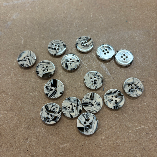 'Wednesday' Resin Buttons - 15mm
