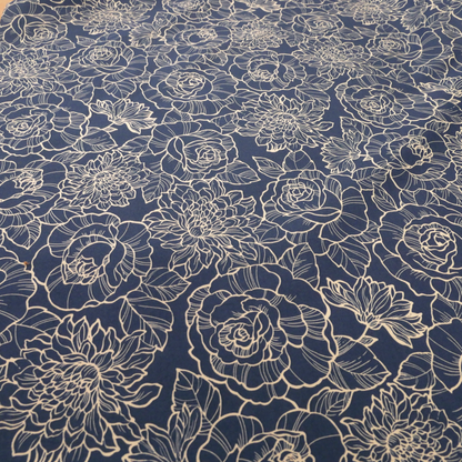 Cotton Poplin - Blue Roses