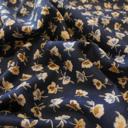 Viscose Twill - Blue Bunches
