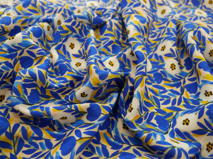 Natalia Dress Kit - Cobalt Meadow Viscose Lawn