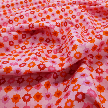 Pomegranate Pyjamas Kit - Hearts Cotton