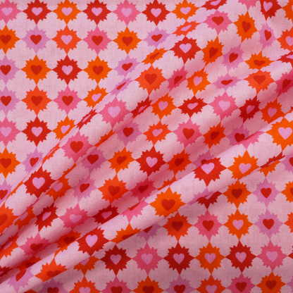 Pomegranate Pyjamas Kit - Hearts Cotton