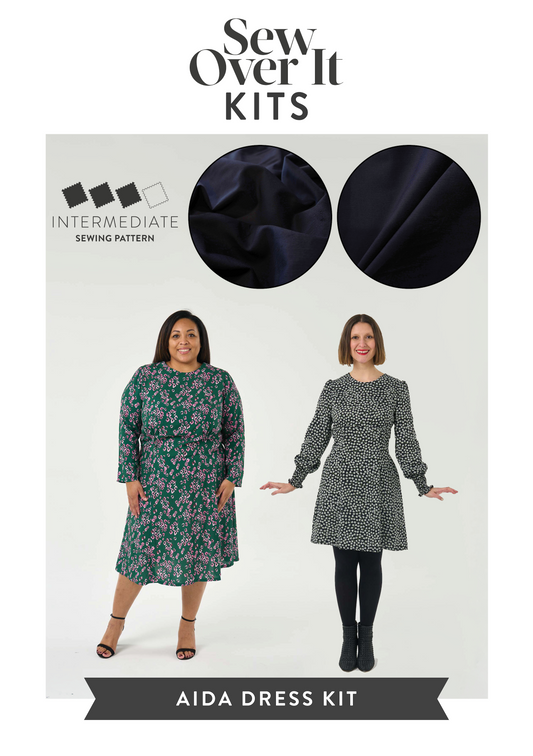 Aida Dress Kit - Navy Needlecord