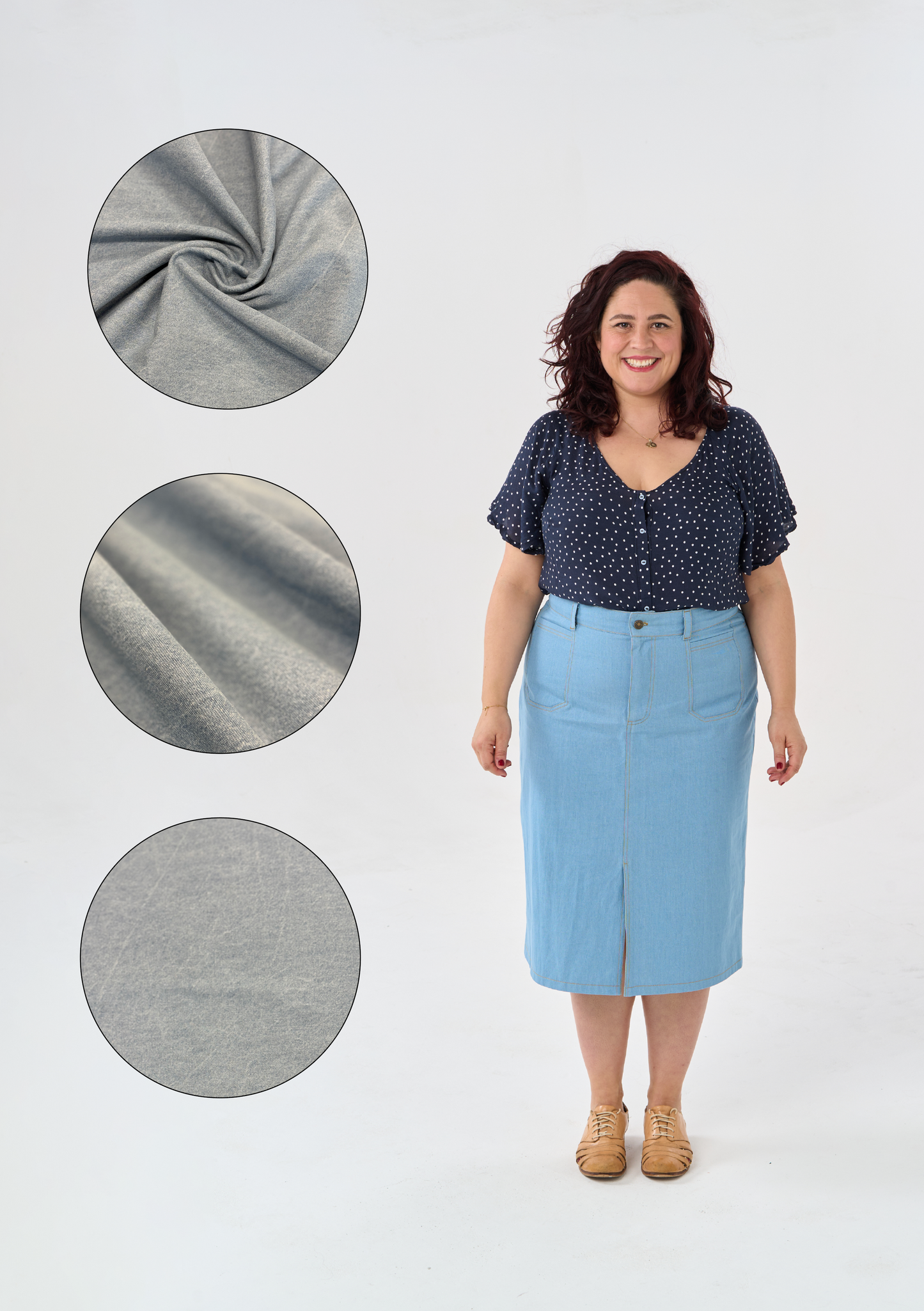 Xanthe Skirt Kit - Pale Blue Denim