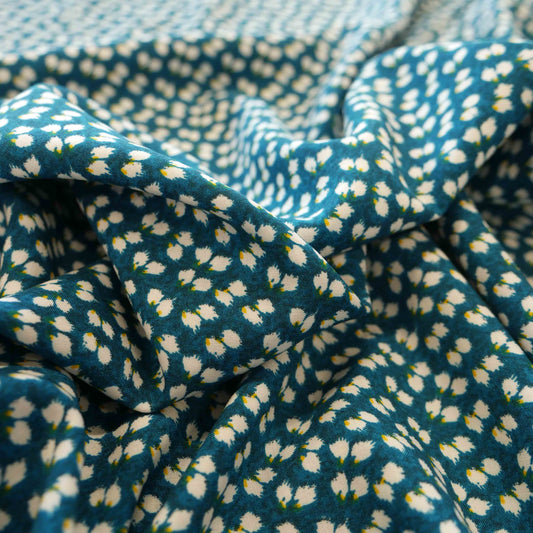Viscose - Teal Petals