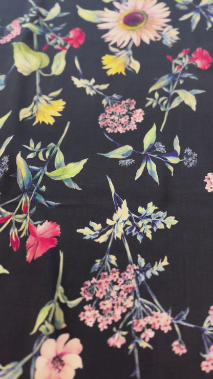 Viscose - Midnight Botanical