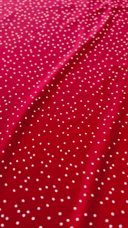 Viscose - Scattered Spots Scarlet