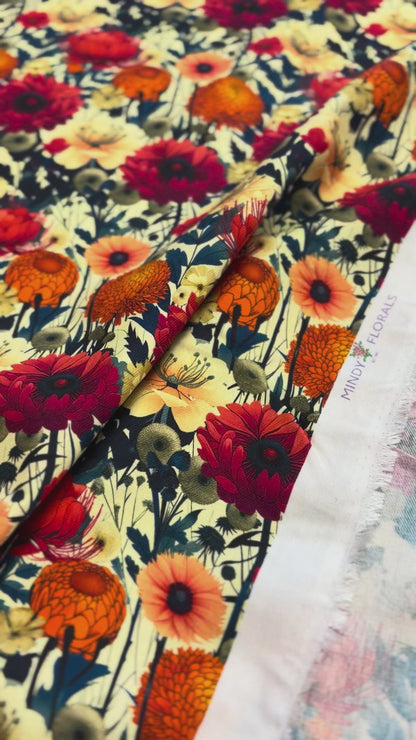 Viscose Cotton Twill- Sunset Meadow