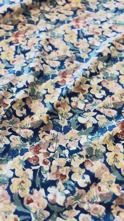 Viscose - Watercolour Blooms