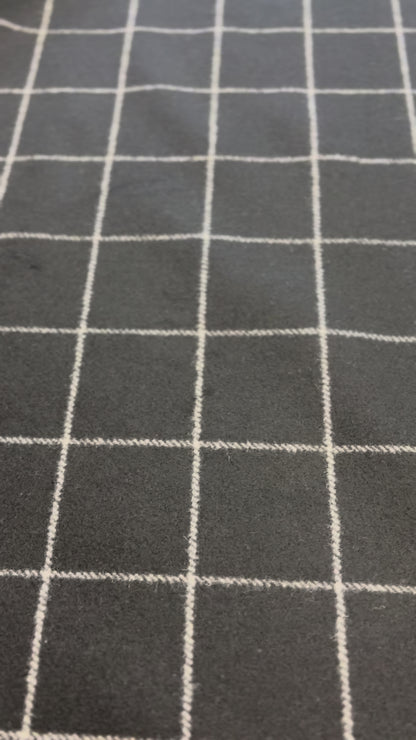 Wool Mix - Black & White Check